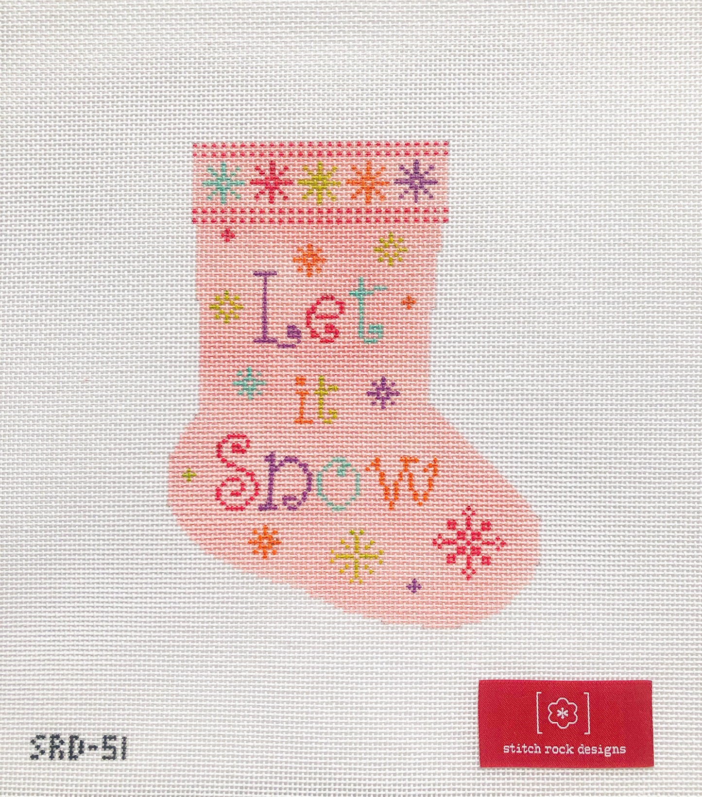 Let it Snow Mini Stocking