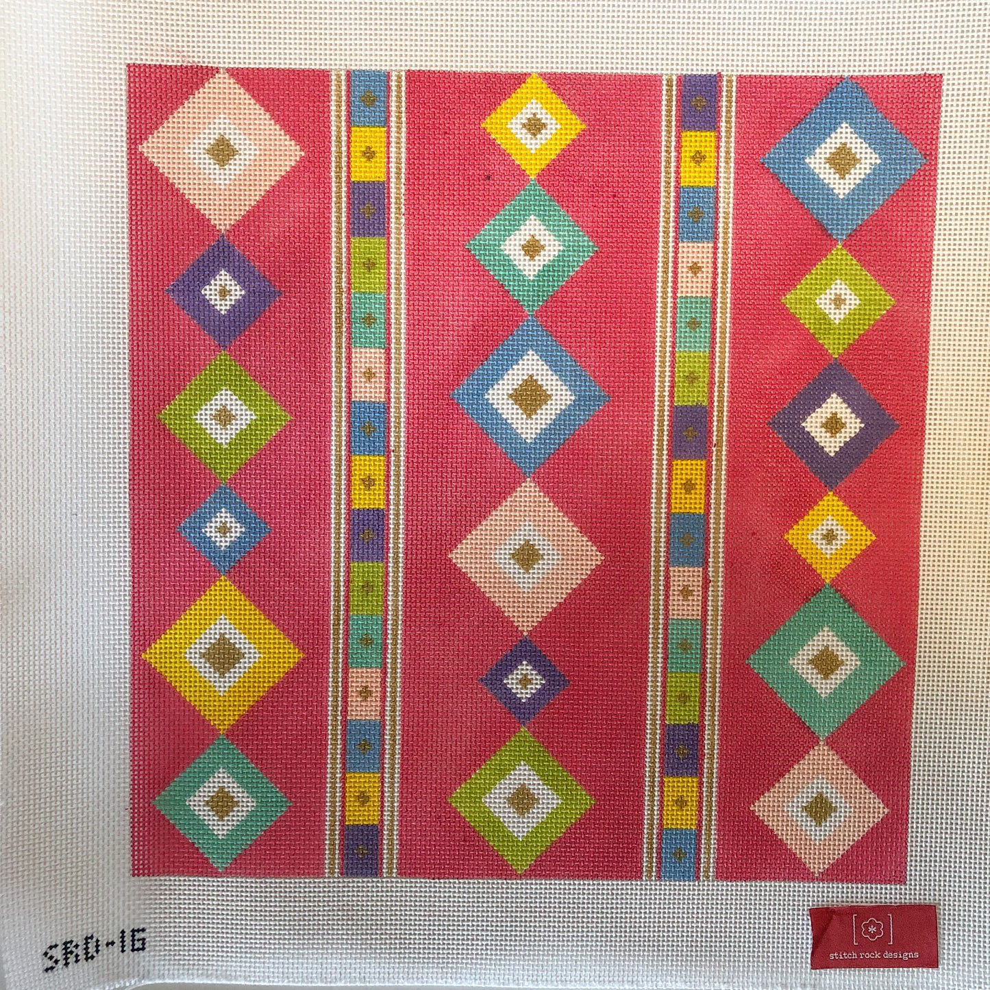 Turkish Geometric Pillow- Imperfection (Paint)