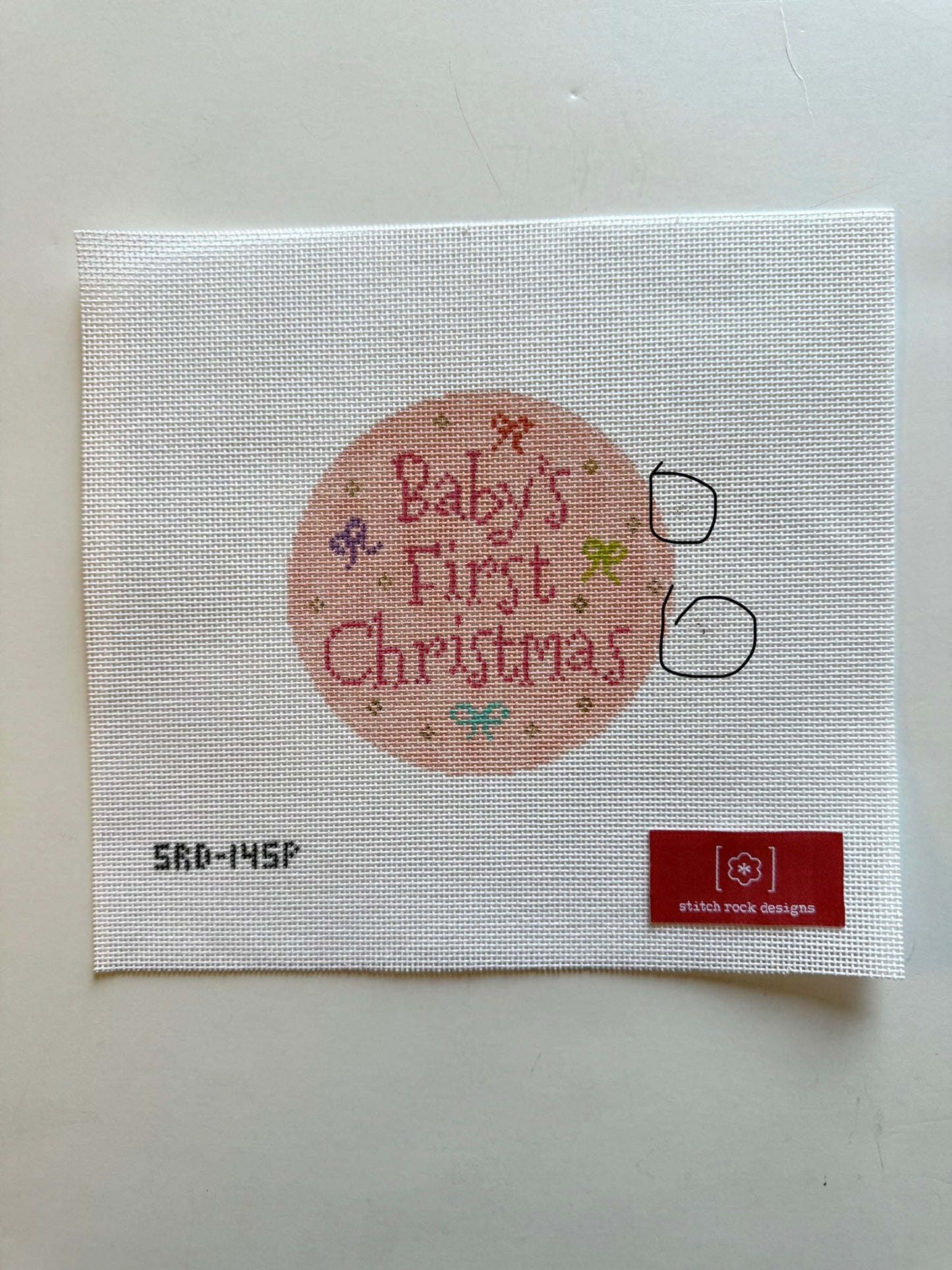 Baby’s First Christmas Ornament - Pink (Imperfection)