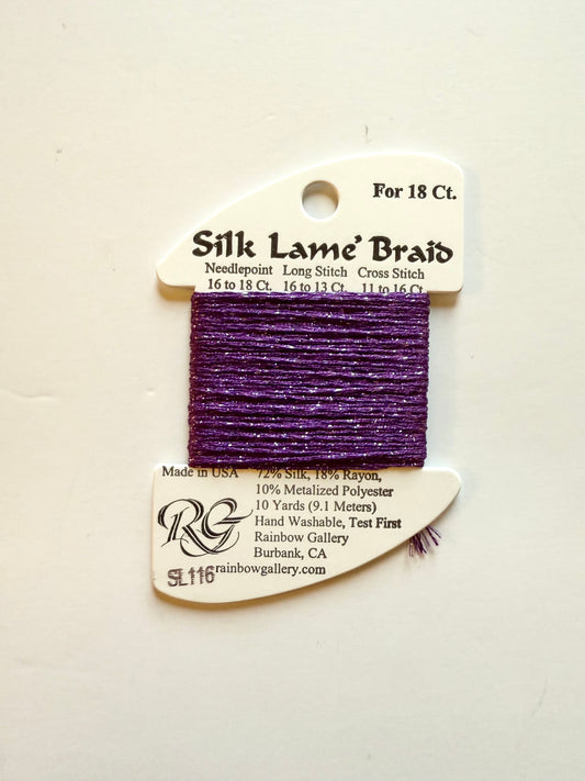 Silk Lamé Braid : Dark Purple (116)