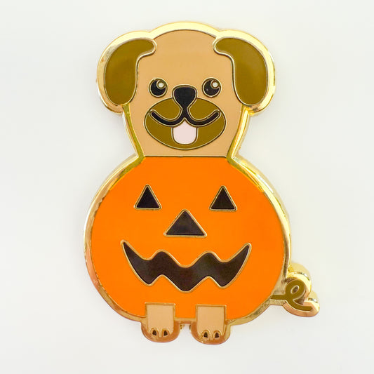 Pug in a Pumpkin Needle Minder